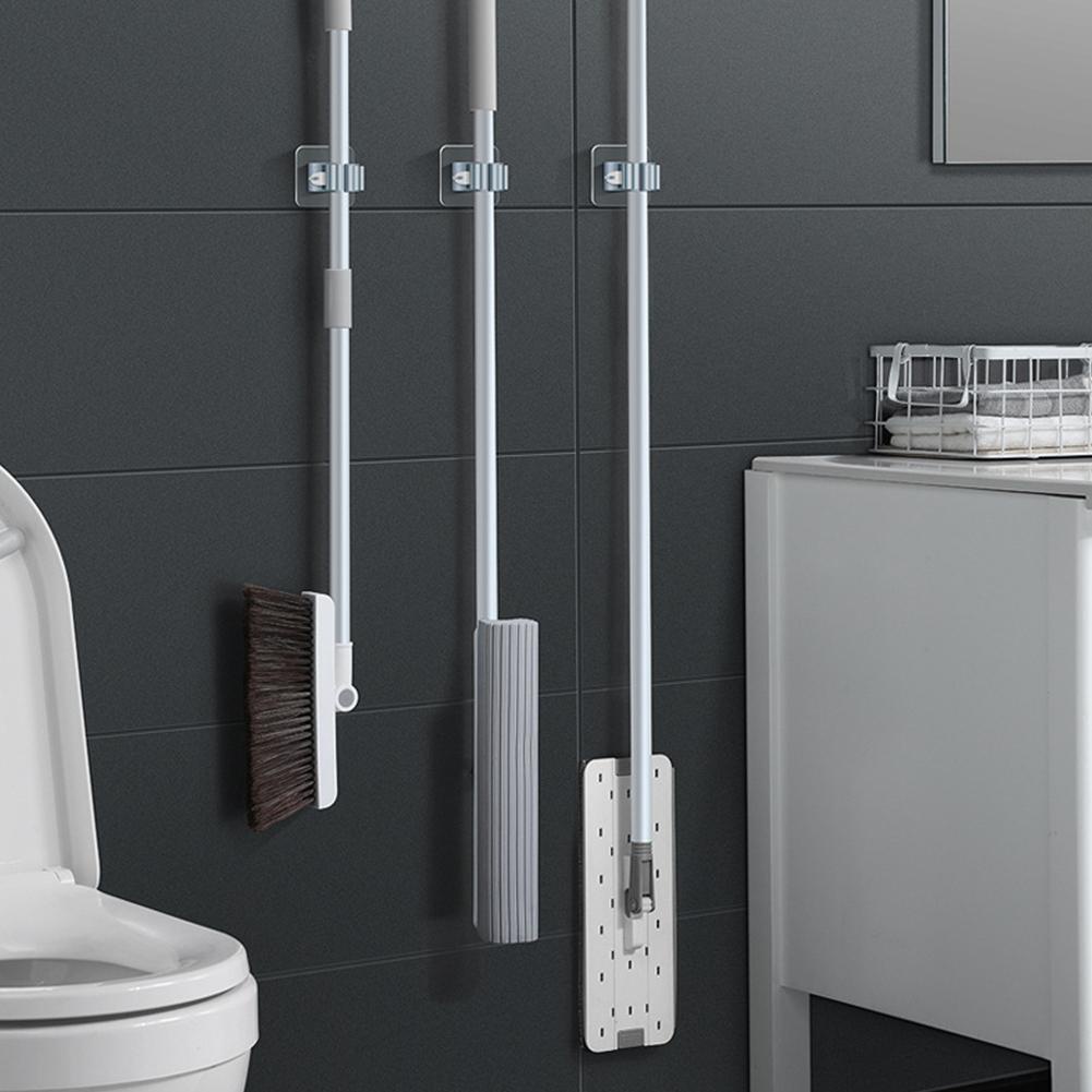 Giá Đỡ Chổi / Cây Lau Nhà Bằng Nhựa Tiện Dụng Cho Nhà Bếp / Phòng Tắm y4f5