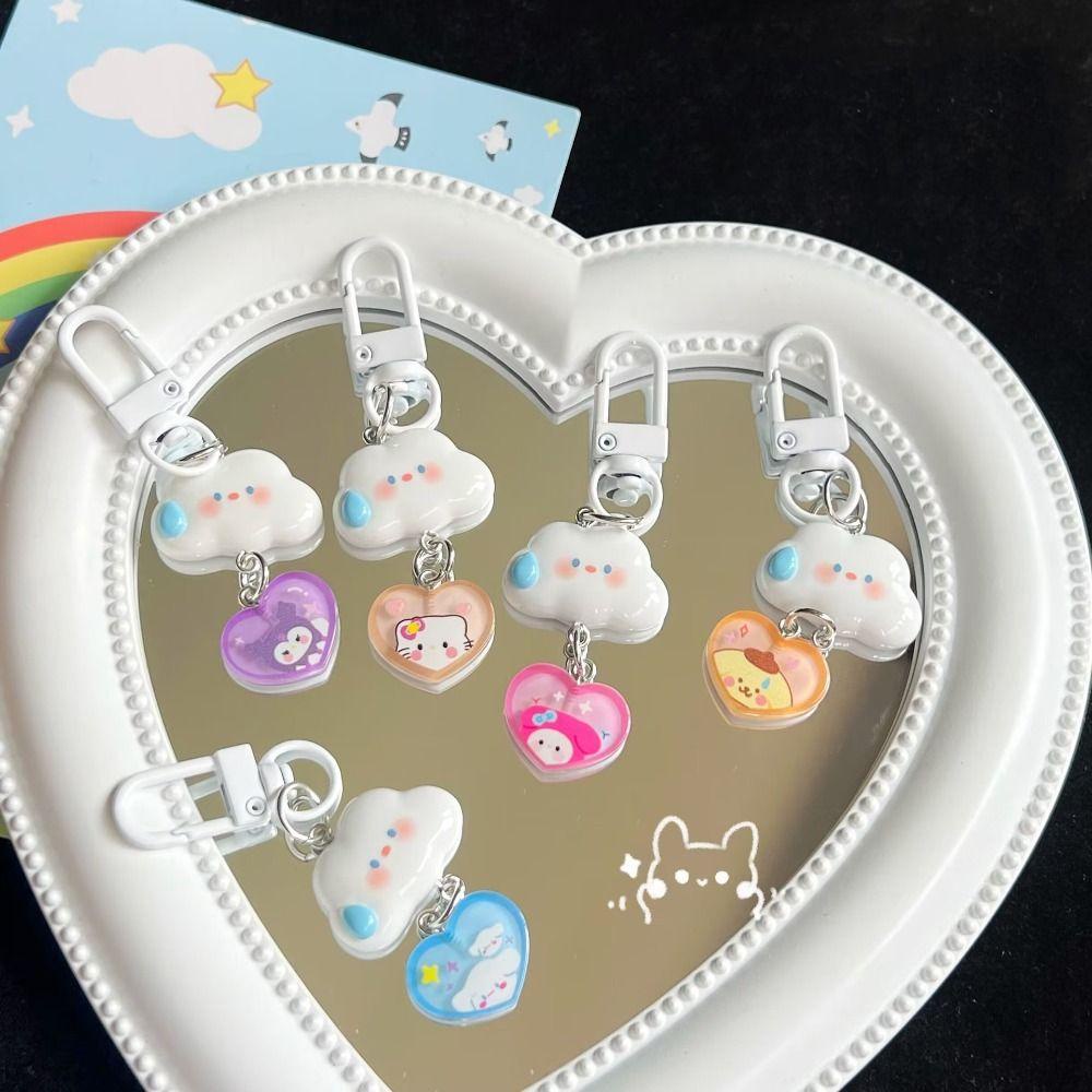 Mluck cinnamoroll Móc Khóa Hình Đám Mây Hoạt Hình my melody my melody Đám Mây Trái Tim Thiên Nhiên Bằng Nhựa resin Cho Nữ