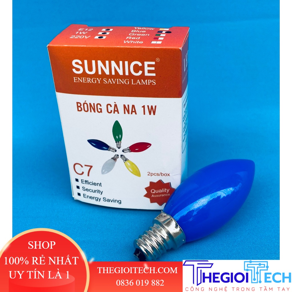 BÓNG CÀ NA 1W 2 CÁI /1 HỘP (XANH DƯƠNG)