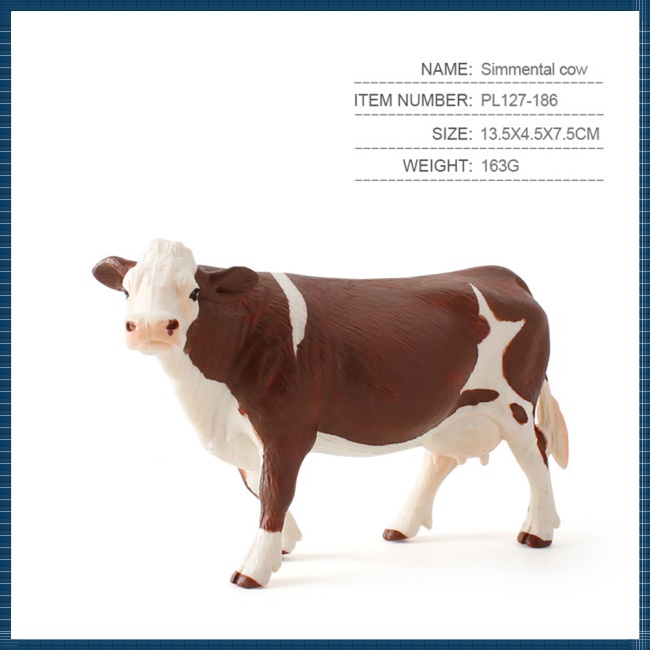 Ma Mô Hình Bò Sữa Mô Phỏng Như Thật Hình Động Vật Nông Trại Dễ Thương Trang Trí Sưu Tầm Cho Bé