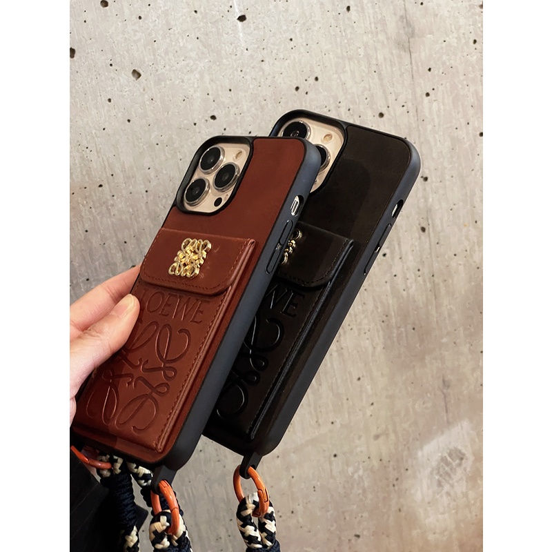 Ốp Điện Thoại iphone 15 pro max 14 13 12 14 pro max iphone 11 Dạng Ví Có Ngăn Đựng Thẻ Và Dây Đeo Vai Cho