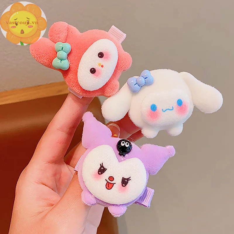 Vastji Kẹp Tóc Mỏ Vịt Nhồi Bông Dễ Thương Không Làm Tổn Thương Dành Cho Bé Gái vn