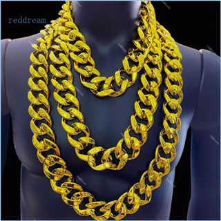 🤗(Sẵn) Dây chuyền vàng Vòng Cổ Dây Xích Giả Vàng Đỏ Lớn Dùng Làm Đạo Cụ Chụp Ảnh Phong Cách punk