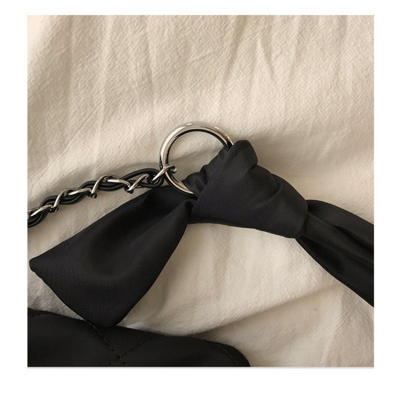 Mới Phong Cách Retro Đính Kim Cương Nylon Lớn Túi Xách Nữ Dây Xích Công Suất Lớn Túi Đeo Vai