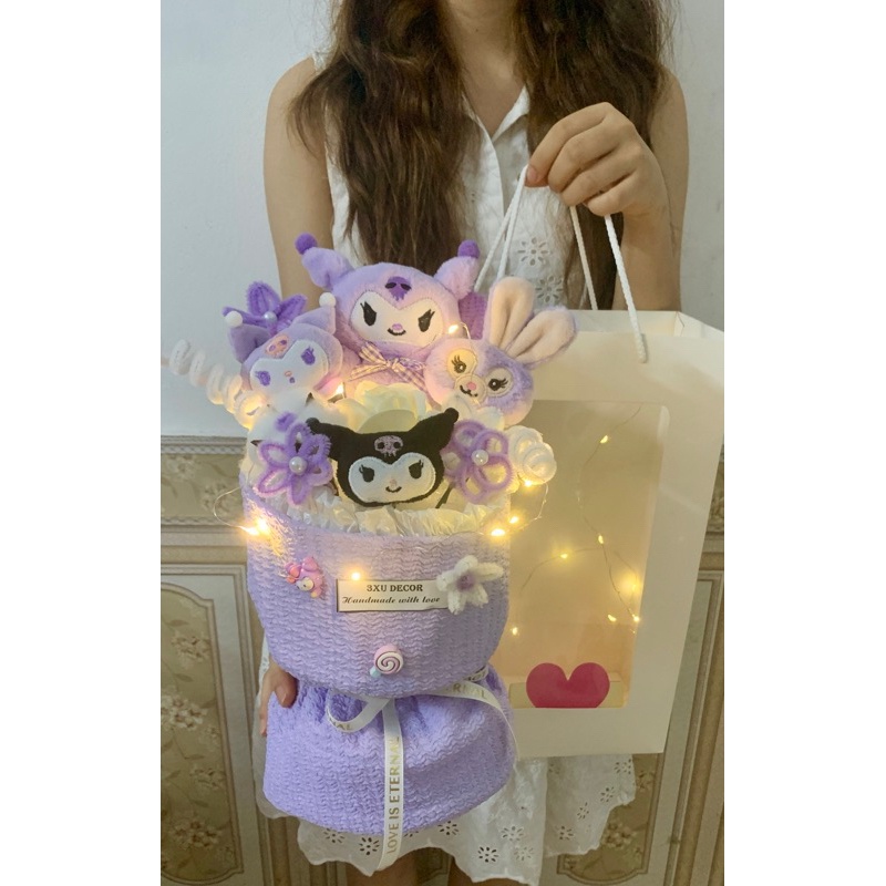 Bó hoa gấu bông làm quà tặng người yêu, quà sinh Nhật,