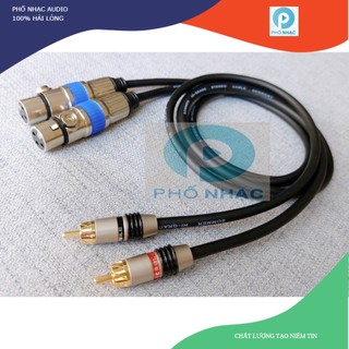 Cặp dây canon cái ra av hoa sen loại tốt, dài 0.3m-0.5m-0.8m-1m-1.5m-2m-3m- dây tín hiệu canon ra av