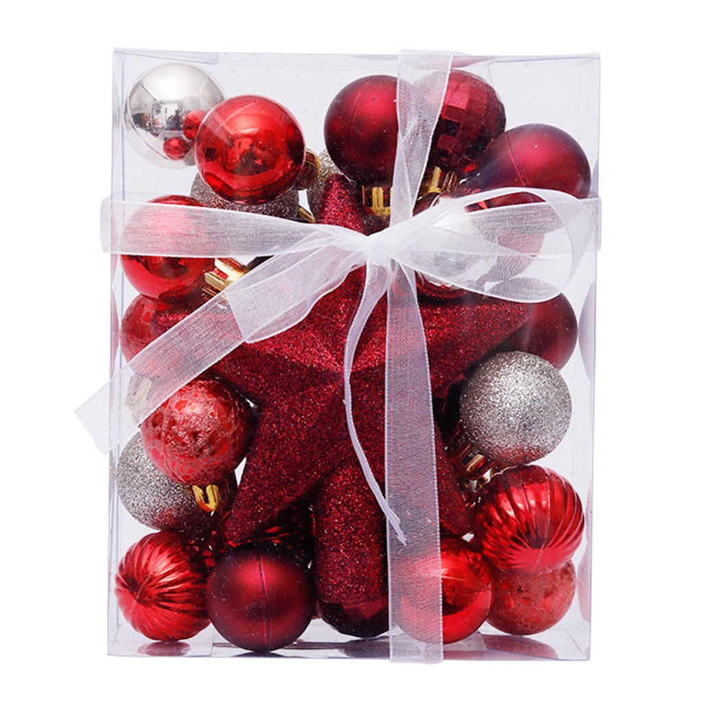 Bộ 30 Quả Châu Trang Trí Cây Thông Noel Kích Thước 3cm