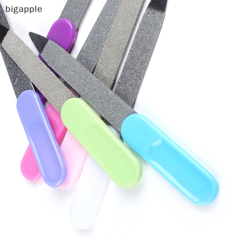 Bigapple Bộ 2 Cây Dũa Móng Tay Bằng Thép Không Gỉ Hai Mặt rdg