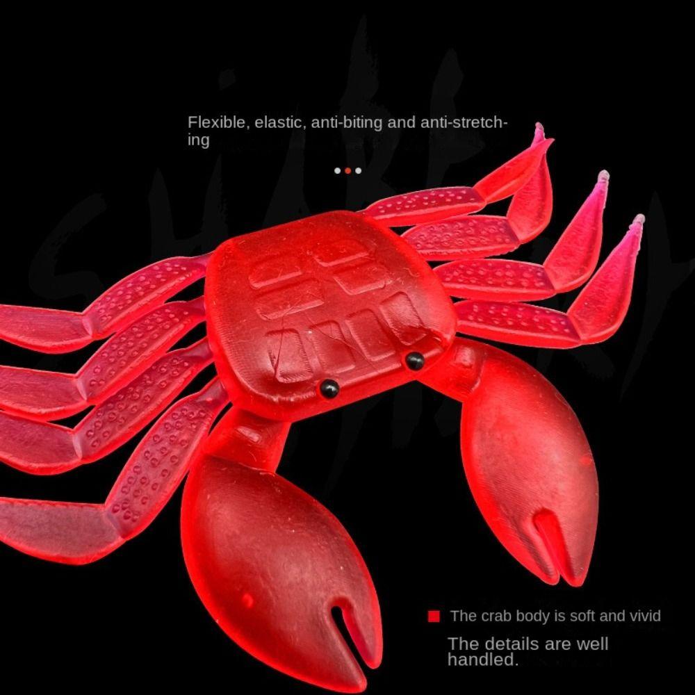 Mồi Câu Cá Giả Hình Cua Mềm 8cm Hai Màu