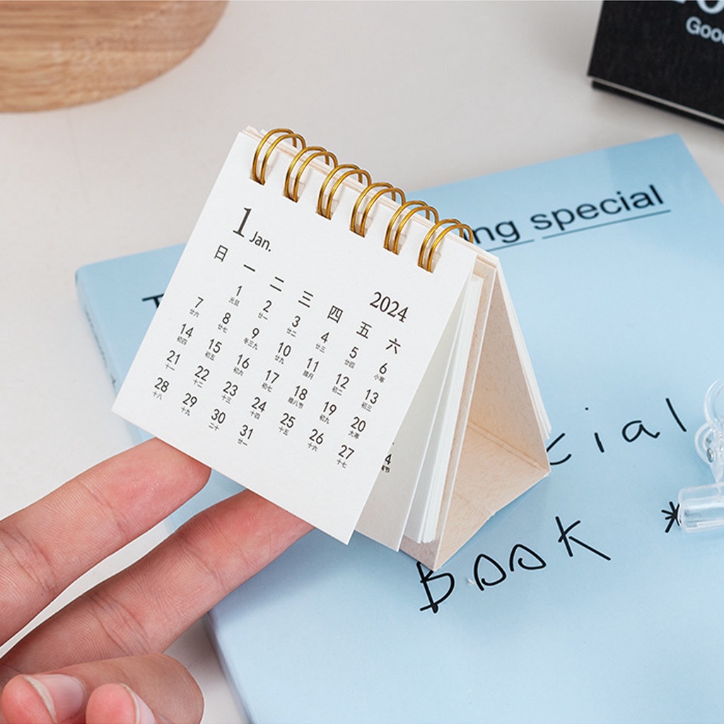 Lịch Năm 2024 mini Nhiều Màu Sắc sh080 Để Bàn Phong Cách Trung Hoa