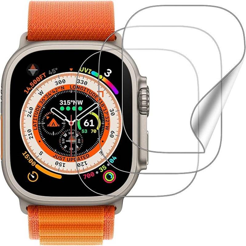 1-3 Miếng Hydrogel Cho Apple Watch Series 9 8 7 41mm 45mm Ultra 2 Bảo Vệ Màn Hình