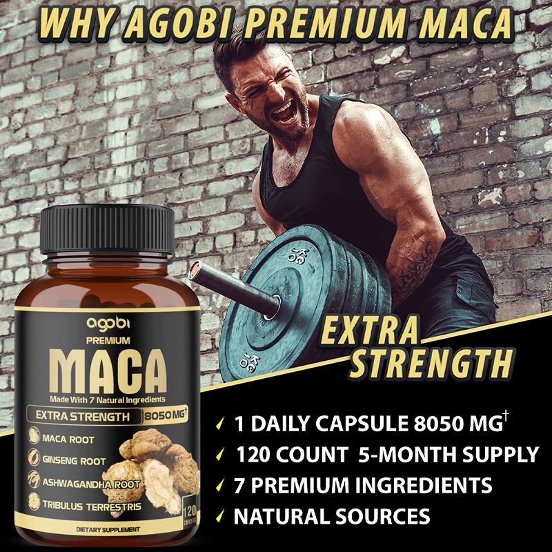 Rễ Maca Cao Cấp 7 Trong 1 Với Ashwagandha, Nhân Sâm, Bạch Tật Lê - Hỗ Trợ Năng Lượng Tự Nhiên, Hiệu Suất Và Tâm Trạng