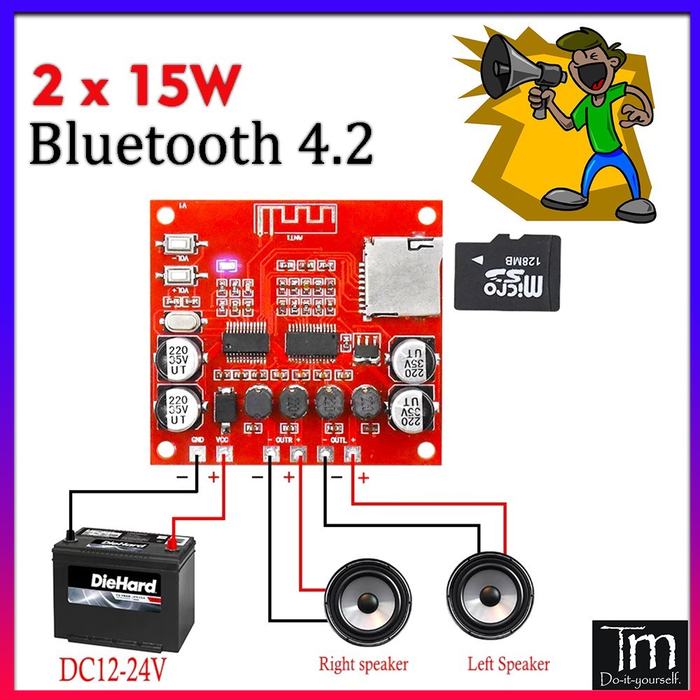 Mạch Khuếch Đại Âm Thanh Bluetooth 4.2 (XH-A233)