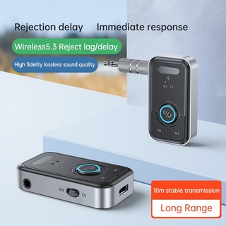 Bluetooth Handsfree Car Kit Receiver Adapter 3.5mm AUX Wireless 2 in 1 Transmitter and Receiver MP3 Music Player