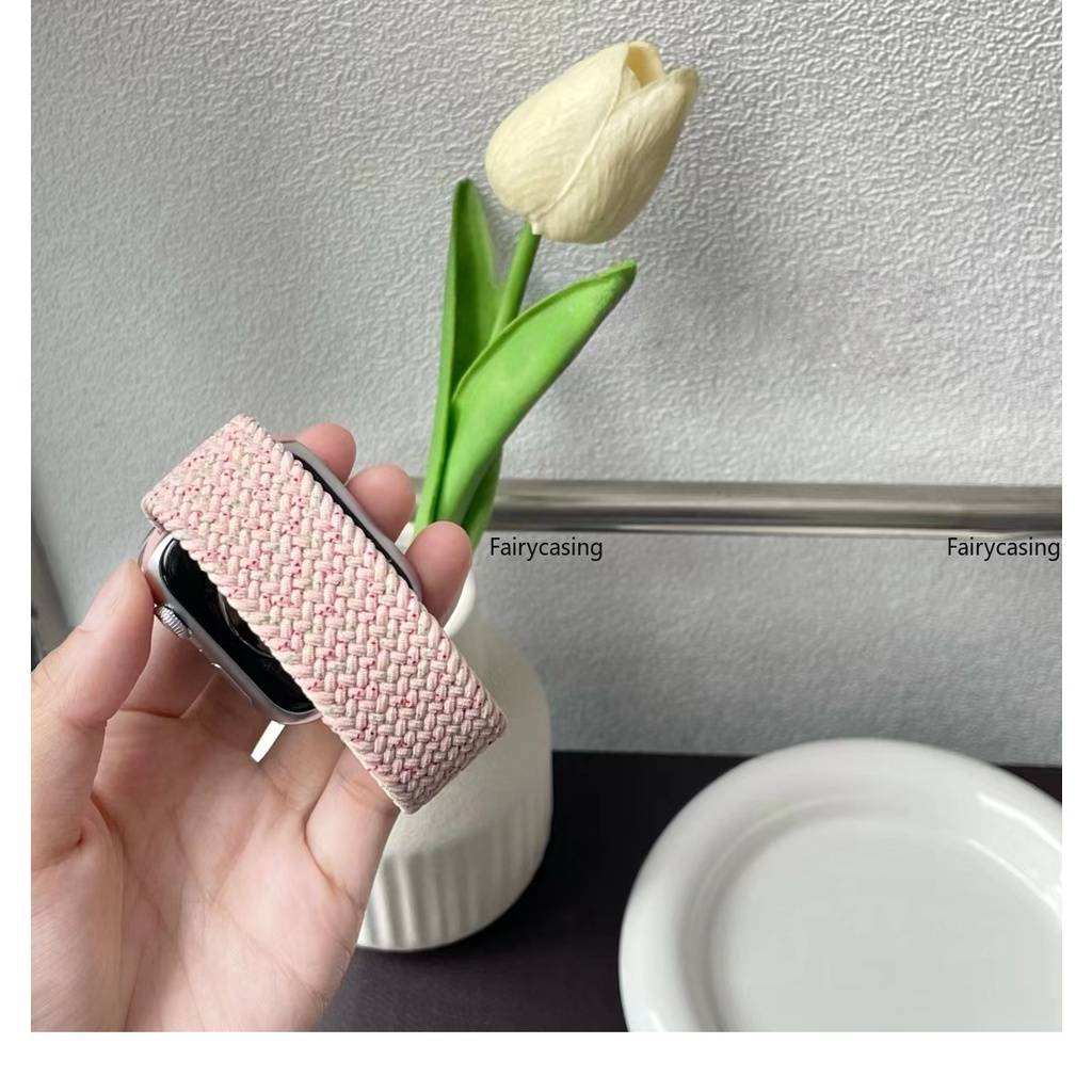 Dây Đeo Đồng Hồ Dạng Bện Co Giãn Cho apple watch 44mm 45mm 49mm 40mm 41mm 38mm 42mm iwatch ultra 2 series 9 7 se 5 6 8