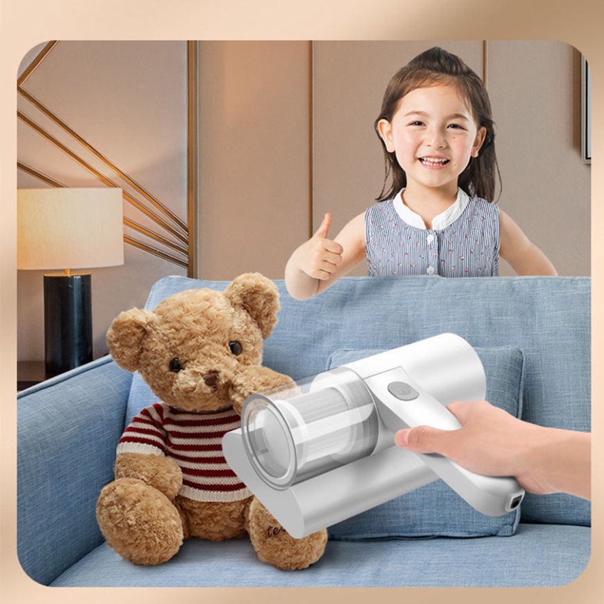 Máy hút bụi giường nệm, chăn ga, ghế sofa - máy hút bụi mini không dây sạc pin có tia UV khử khuẩn - HB2