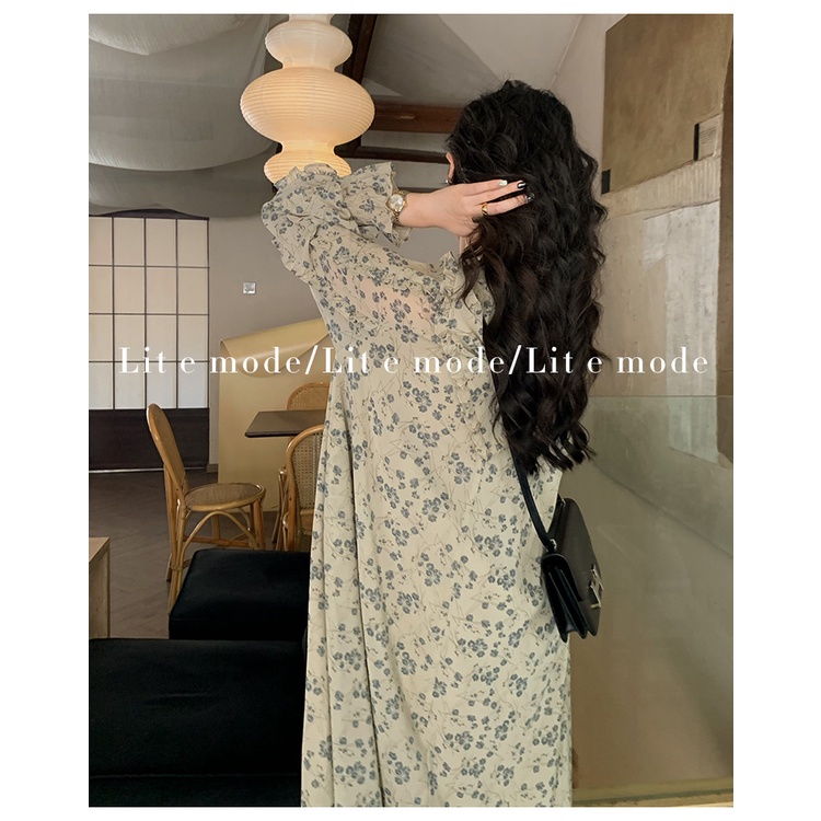 Đầm Hoa Dài Tay Thời Trang Sang Trọng Dành Cho Nữ 2023