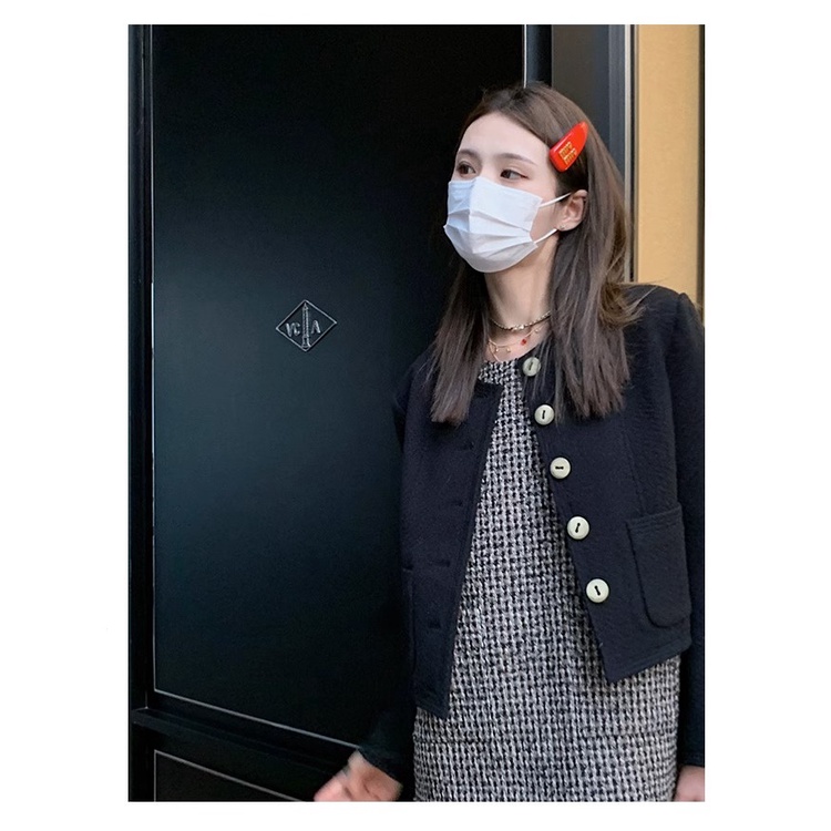 Áo Khoác Dệt Kim Ngắn Màu Trắng Phong Cách Mới Mùa Thu 2023 gv0h