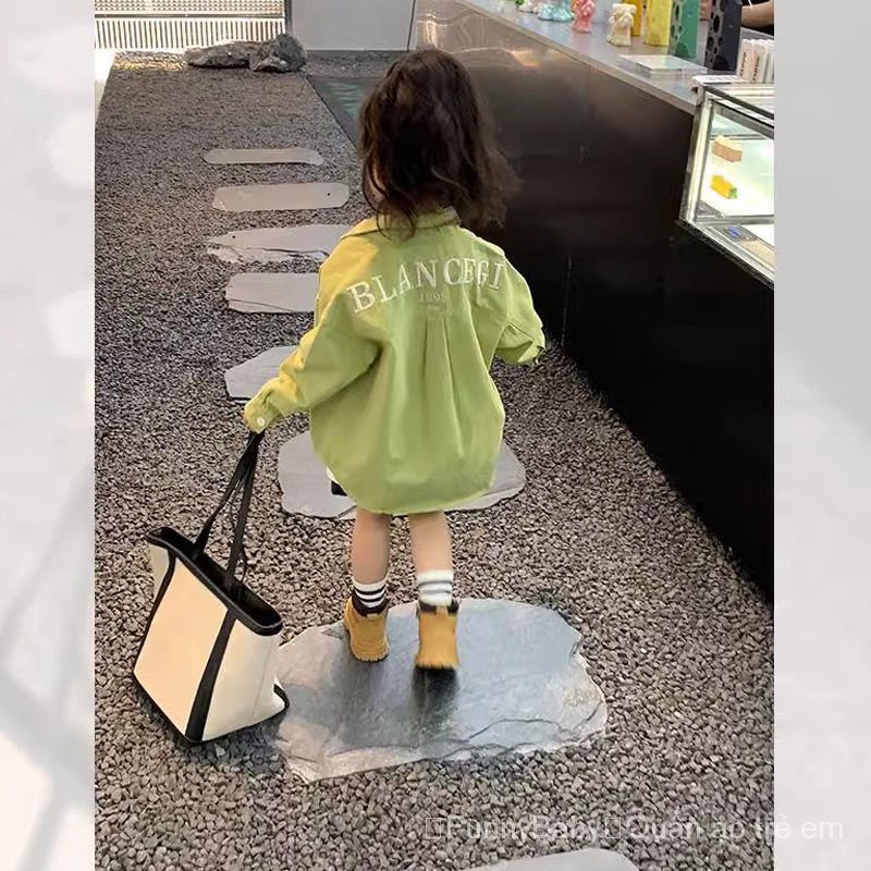 Áo Sơ Mi Mùa Thu Phong Cách Mới 2023 Hợp Thời Trang Dễ Phối Đồ Cho Bé Gái