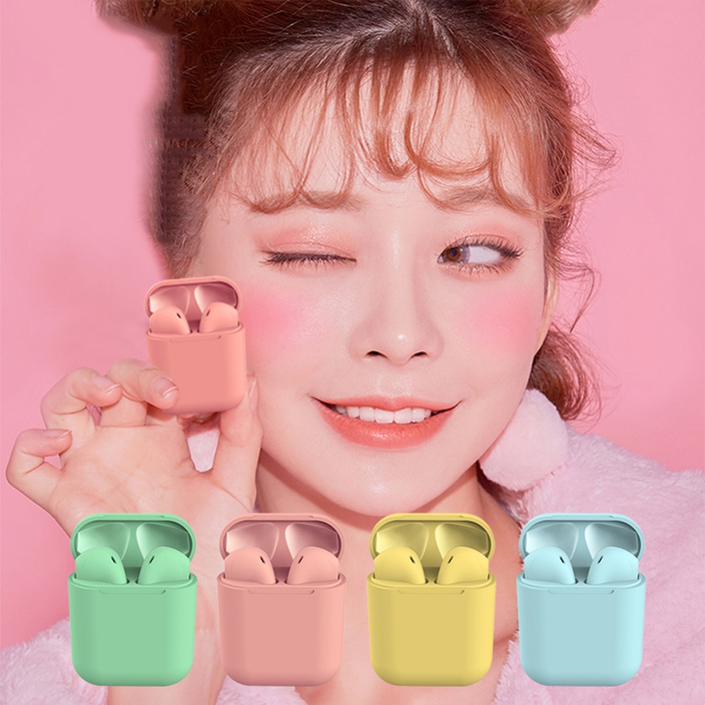 Inpods Tai nghe không dây i12 Cảm Ứng Thông Minh 12 Màu macaron