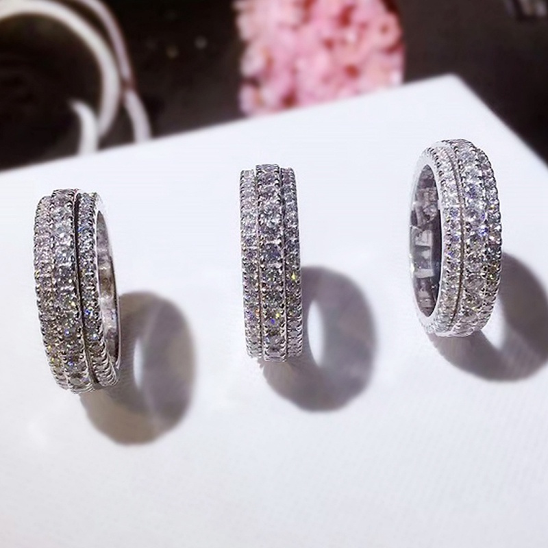 Nhẫn Đính Đá Zircon Lấp Lánh Sang Trọng Cho Nữ