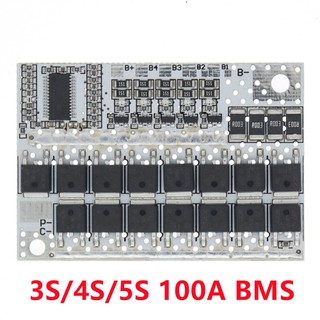 058 Bảng Mạch Cân Bằng Bảo Vệ Pin Li-ion Lithium 3S 4S 5S BMS 100A 21V 18V 16.8V 12V 18650 Li-ion