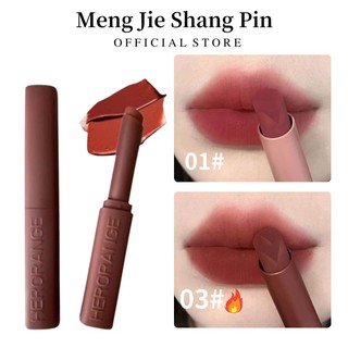 Son kem lì MENGJIESHANGPIN Herorange chất nhung mịn thiết kế vỏ dễ thương