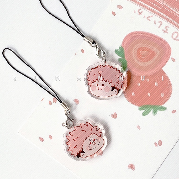 Chính tả Trở lại Ngoại vi Gojo Satoru Mặt dây chuyền điện thoại di động Nhật Bản Knotweed Móc khóa Fushiguro Megumi Mặt