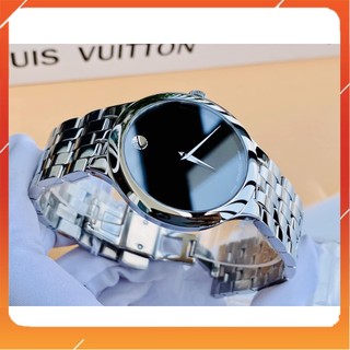 Đồng hồ chính hãng nam Movado Museum Black 0607415- Máy pin Thụy Sĩ - Kính sapphire Chính Hãng