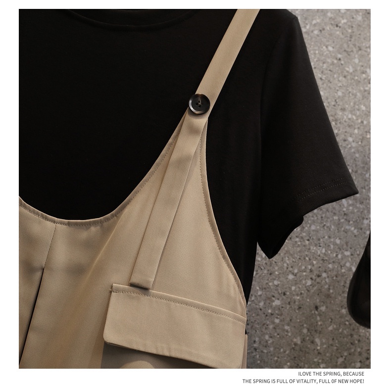 🌸Hàng Order🌸Váy Đầm Bigsize Phối Màu 2 Dây Cách Điệu Dáng Xoè  Tiểu Thư Nữ Tính 🌸Hàng Quảng Châu