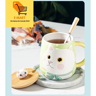 Ly sứ mèo miu quý tộc, ly sứ kiểu dáng mới hot trend, ly cốc sứ trắng mẫu mới có thể làm quà tặng dễ thương
