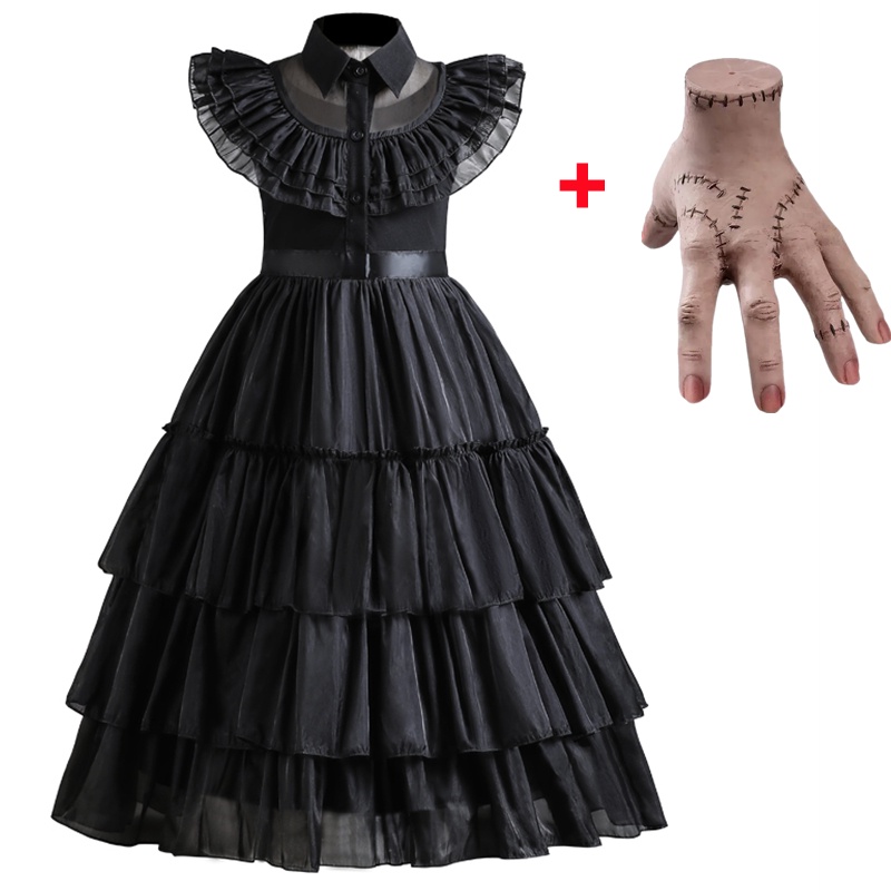 Đầm Hóa Trang halloween Phối Lưới Xinh Xắn Cho Bé Gái 4-12 Tuổi