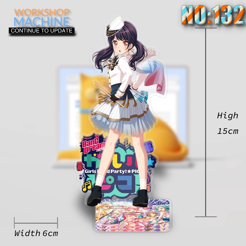 Mô hình Standee Hello Happy World BanG Dream Anime Hagumi 18 Phụ kiện trang trí để bàn góc học tập