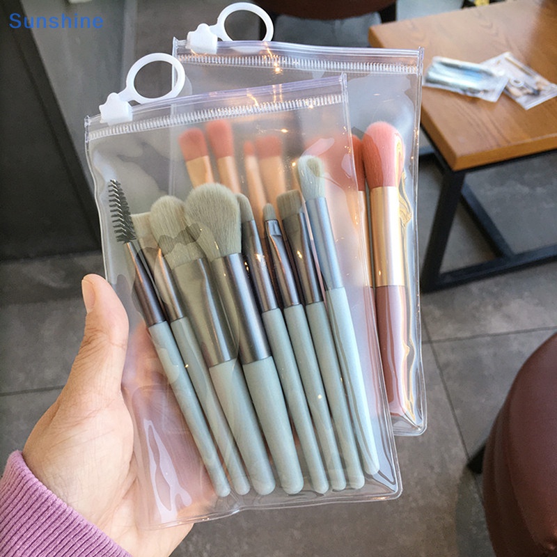 Set 8 Cọ Trang Điểm mini Tay Cầm Mềm Mại Tiện Dụng Cho Người Mới Bắt Đầu vn