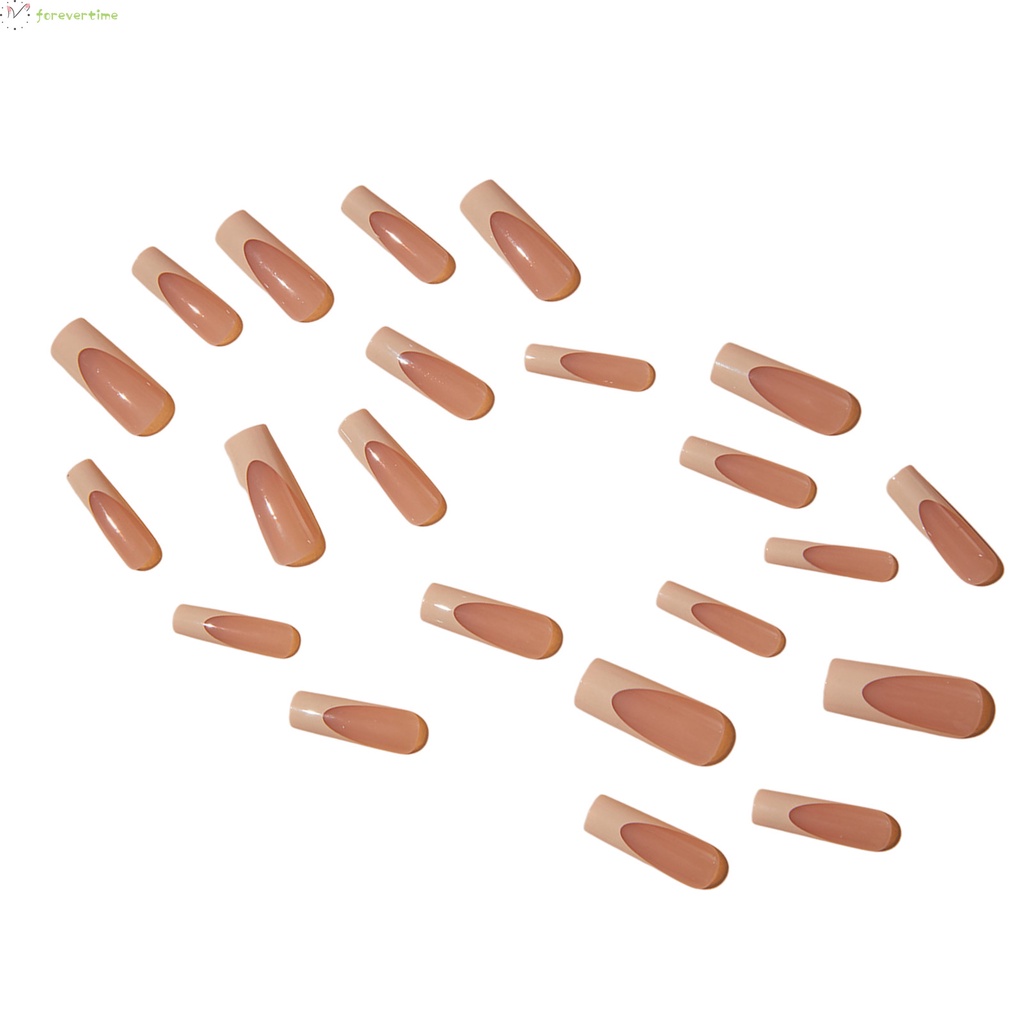 Móng Tay Giả Hình Vuông Dài Chống Thấm Nước Phong Cách Pháp