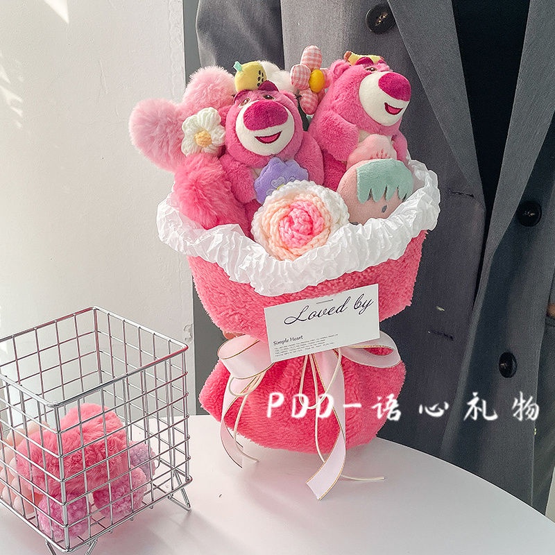 Bó Hoa Nhồi Bông Hình Chó pacha Dễ Thương Sáng Tạo Làm Quà Tặng Cho Bạn Gái / Bạn Gái