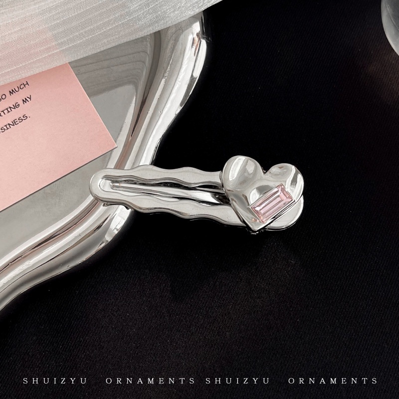 Kẹp Tóc Màu Hồng y2k Viền Tua Rua Bên Mới 2023 Cho Nữ