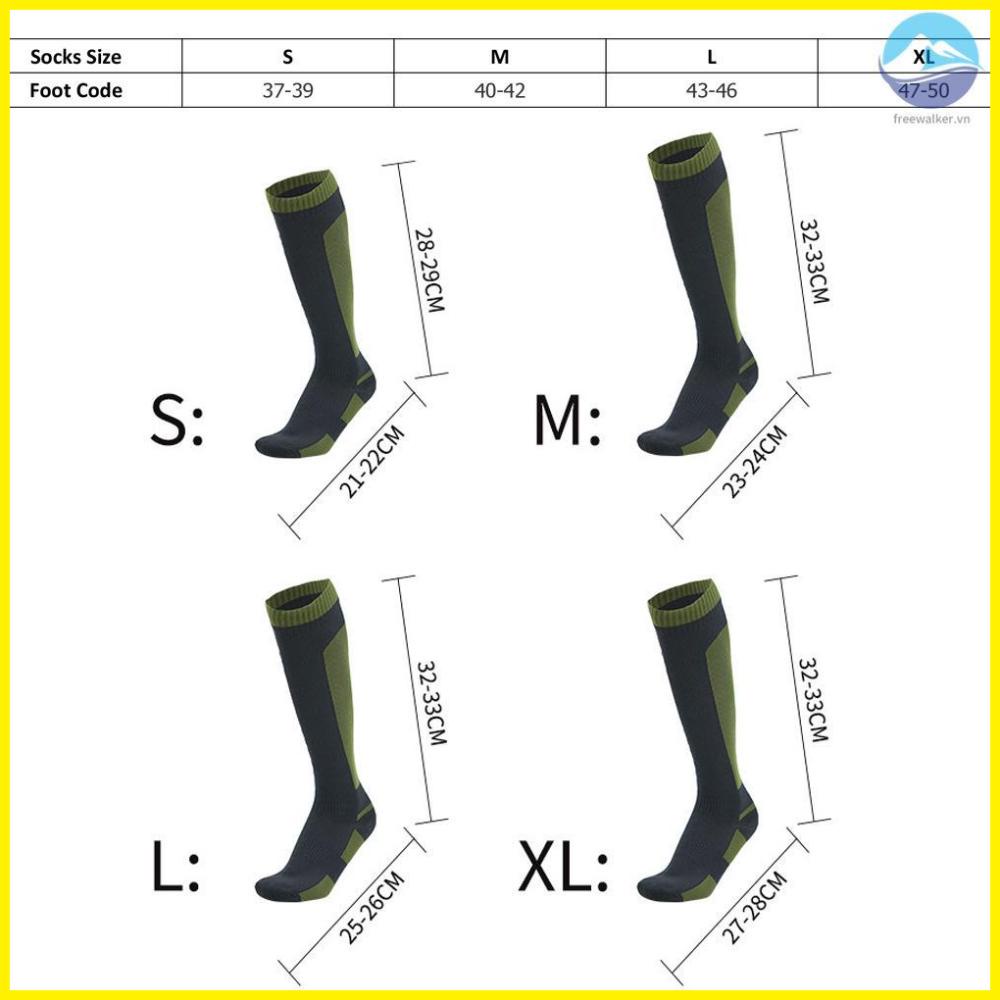 Outdoor Waterproof Socks - Long Tube Socks for Hiking, Cycling, and Camping - Keep Feet Warm and Dry - Perfect for Adventurers