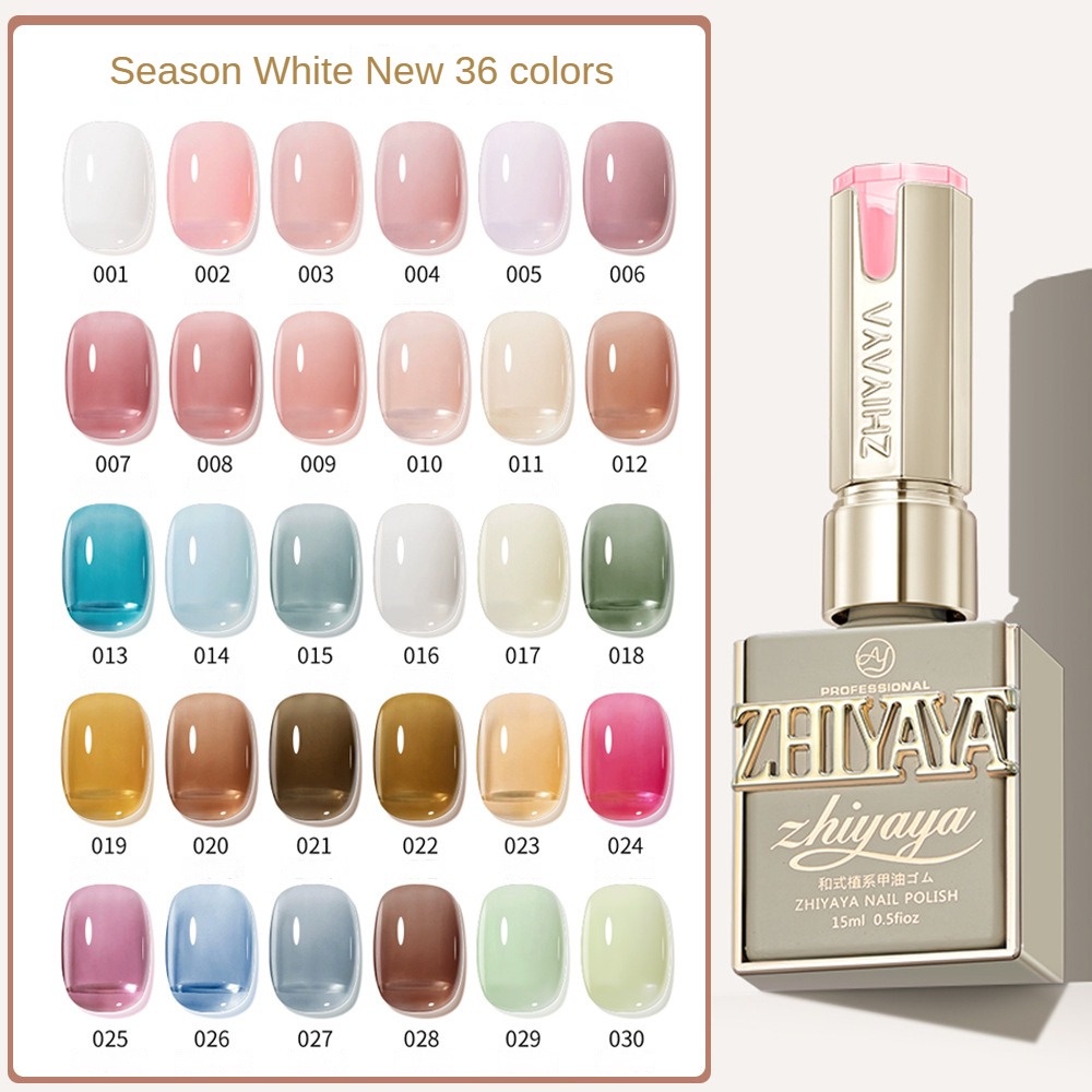 ♕ Zhiyaya Ice Transparent Gel Sơn Móng Tay Phong Cách Nhật Bản Cây Đôi Màu Sắc Trị Liệu Bằng Ánh Sáng Keo Dán Làm Móng Tay Cho Nail Shop 15ml 36 Thiết Kế LÊN NHẤT