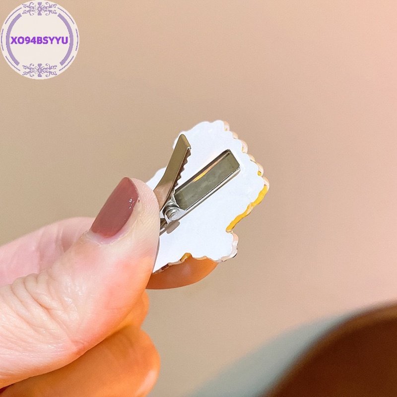 Set 1 / 10 Kẹp Tóc Bằng acrylic Xo94Bsyu Họa Tiết Hoạt Hình spongebob Dễ Thương Cho Bé Gái vn