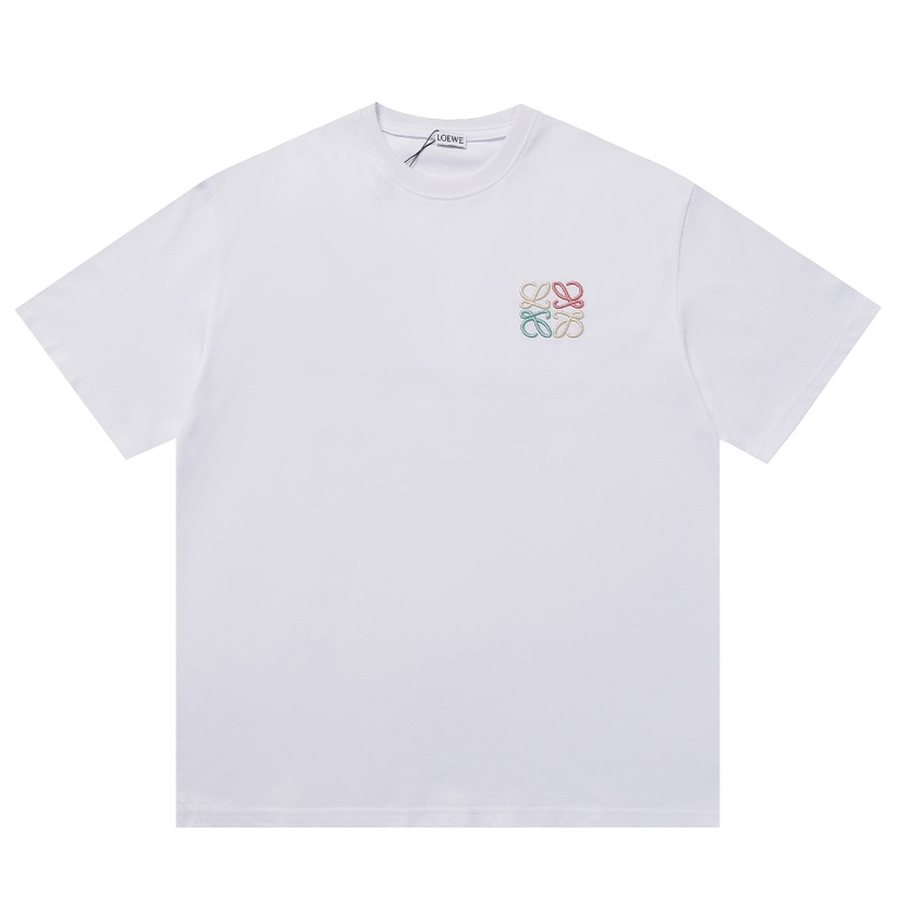 Áo Thun Tay Ngắn Dáng Rộng Ba Màu Thêu Nhãn Nhỏ Phong Cách Cổ Điển Thời Trang Mùa Hè Mới Dành Cho Nam Nữ @