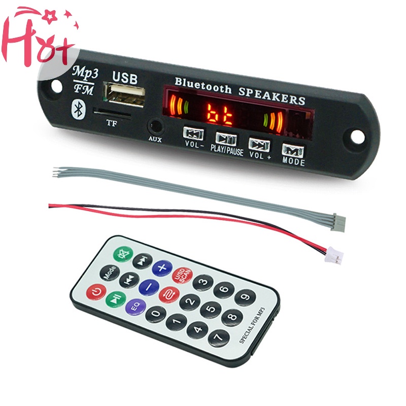 Jr Bảng Mạch Giải Mã Âm Thanh usb tf fm radio mp3 Không Dây 5.0 9v-12v mp3