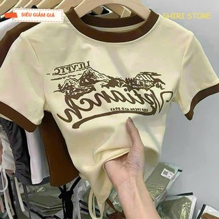 Áo croptop tay ngắn phối dây VGTIARCH