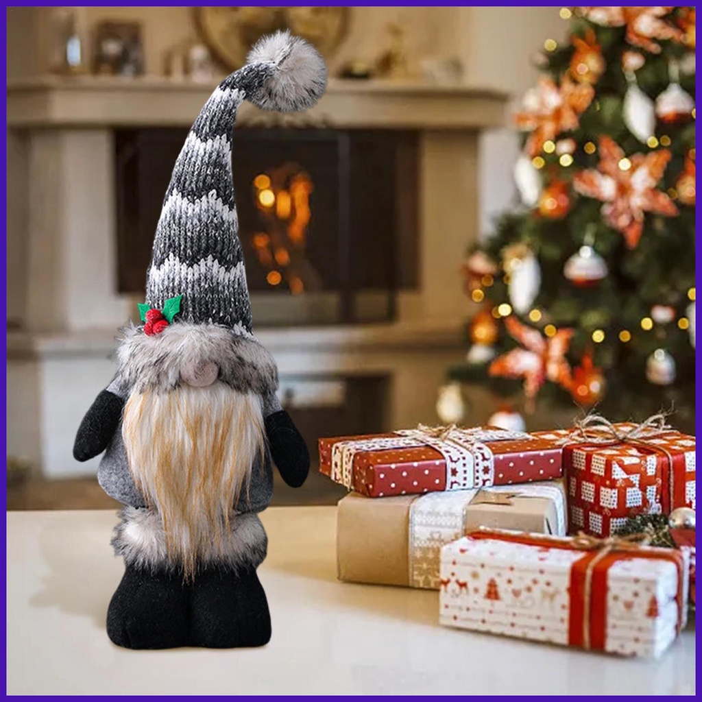 Gnome Búp Bê Nhồi Bông Hình Không Mặt Cảm Ơn dwarf Giáng Sinh Có Đèn Đứng gnome Cũ Aateevn