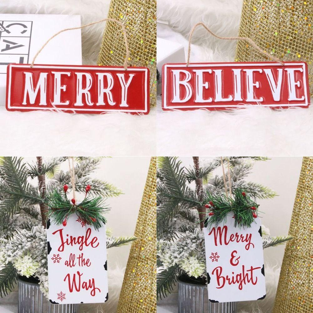 Thẻ Chào Mừng Giáng Sinh Bằng Sắt diy Sáng Tạo Trang Trí Cây Thông Noel