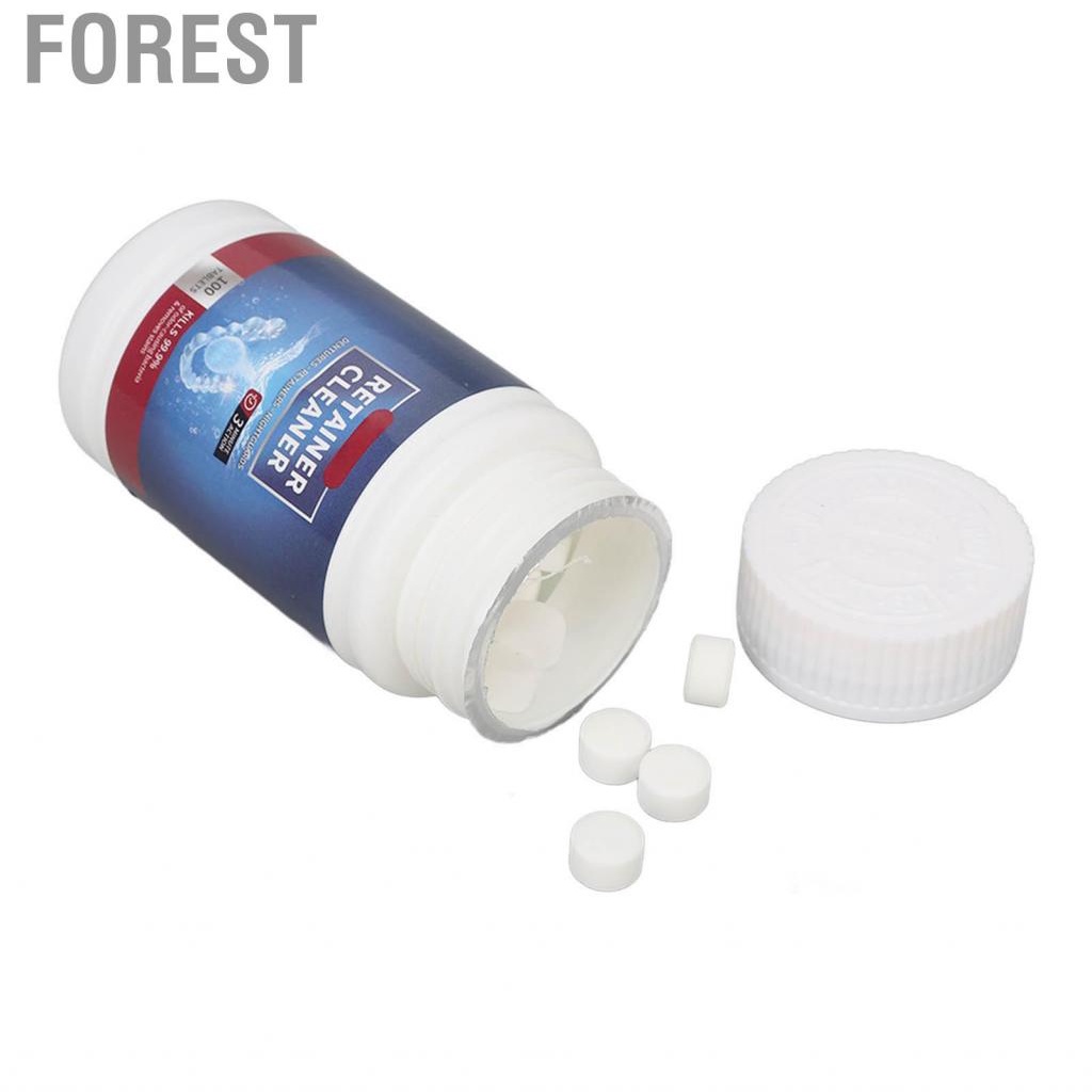 Forest 100PCS  Cleaning Tablets Removes Odor Oral Retainer Cleaner ECA