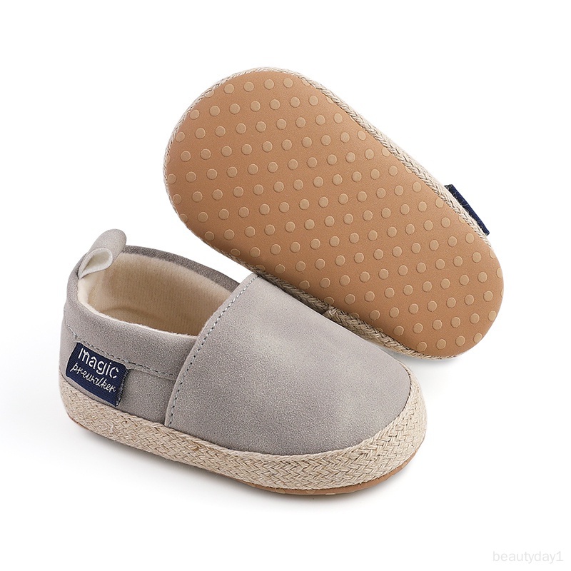 Giày Đế Mềm Chống Trượt Màu Trơn Đơn Giản Phong Cách retro Cho Bé