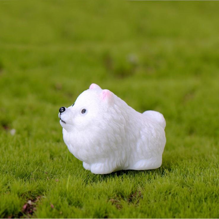 Tượng chú chó nhỏ làm terrarium, nhà mô hình, decor bàn học