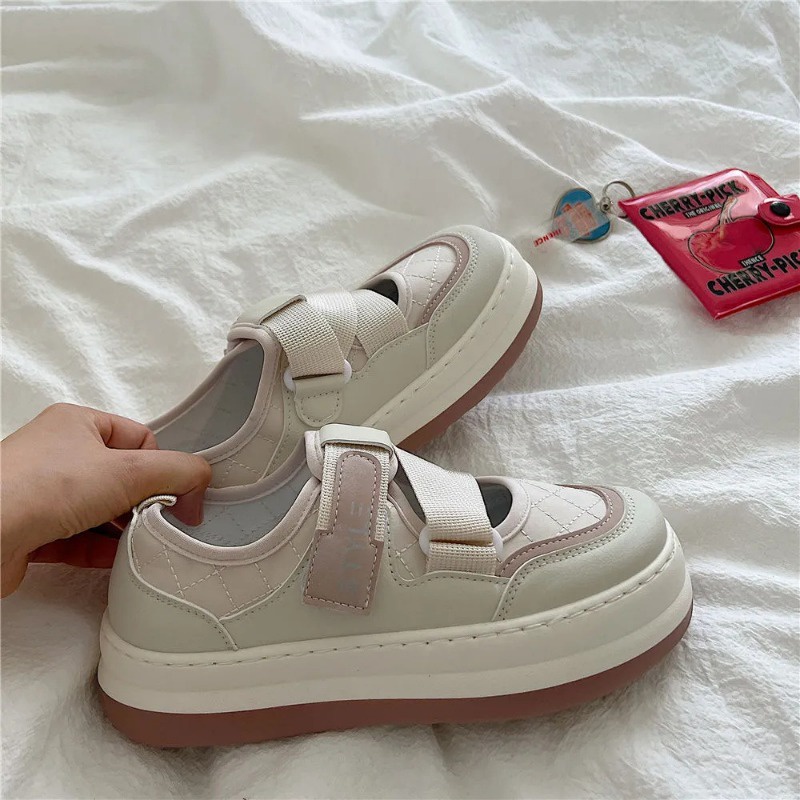 Giày Thể Thao niche Màu Trắng Đế Dày Phong Cách Hàn Quốc Thời Trang Mùa Hè 2023 Hàng Mới Chính Hãng