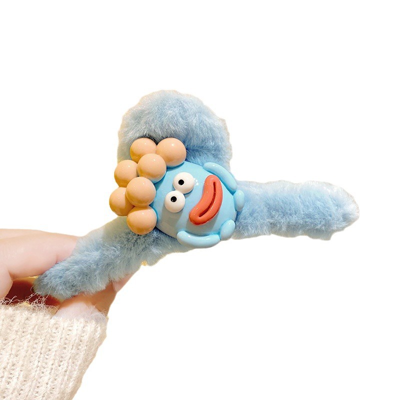 Kẹp Tóc Lông Nhung Dễ Thương Xinh Xắn Phong Cách Thời Trang Mùa Thu 2023